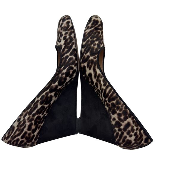 J. Crew Collection Made In Italy Animal Leopard Calf Hair Wedge Pump Women's 8.5 - Picture 5 of 10